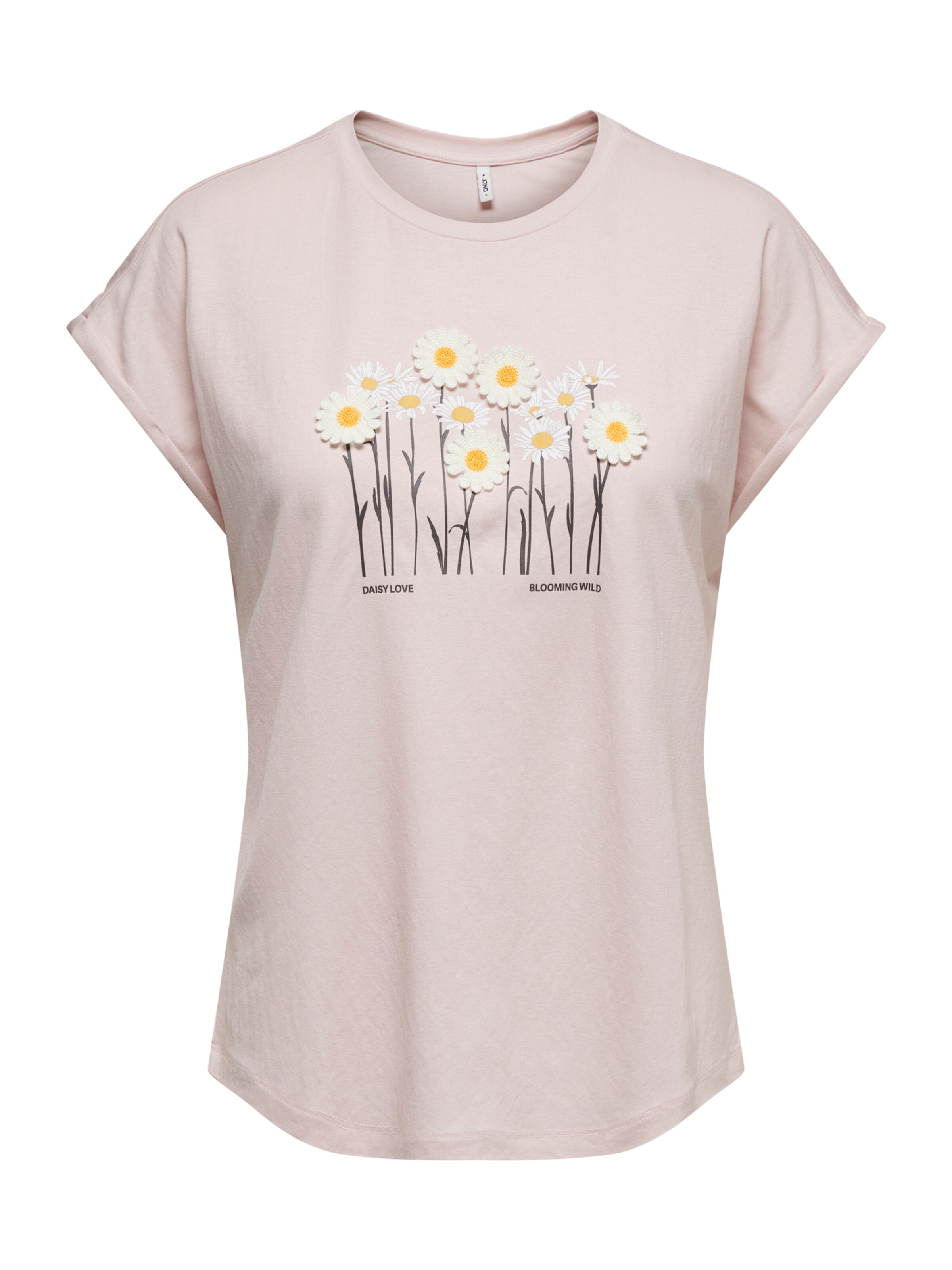 ONLY T-shirt 'ONLJANY' en jaune / lilas / noir / blanc, Vue avec produit