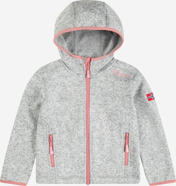 TROLLKIDS Athletic Fleece Jacket 'Jondalen' in Grey: front