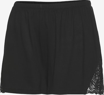 LASCANA - Pantalón de pijama en negro: frente