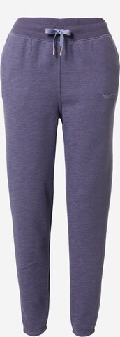 Effilé Pantalon de sport 'Essential' UNDER ARMOUR en gris : devant