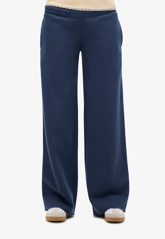 Wide Leg Pantalon Superdry en vert : devant