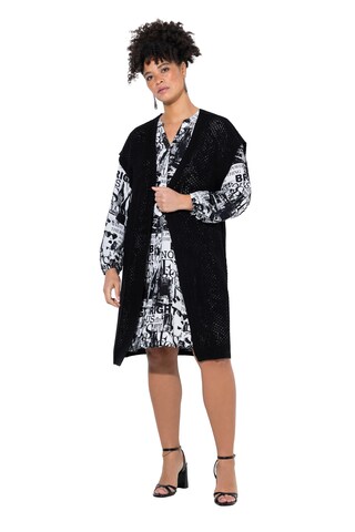 MIAMODA Knit cardigan in Black: front