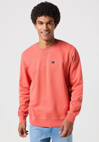 WRANGLER Sweatshirt 'SIGN OFF CREW' in Red: front