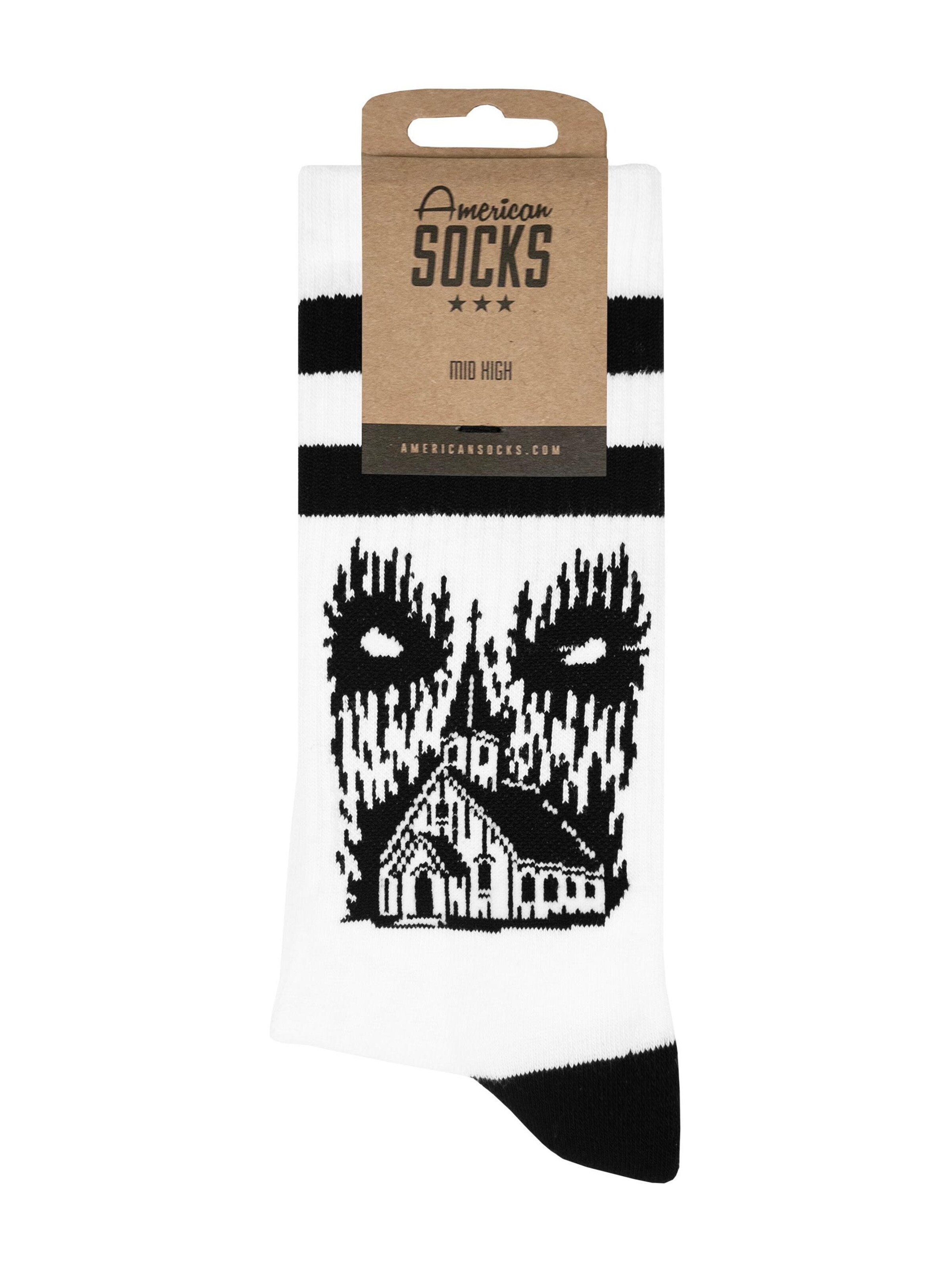 American Socks Socks 'Church of Doom' in White