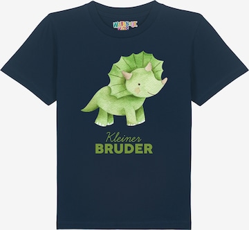 Maglietta 'Dinosaurier Kleiner Bruder' di watabout.kids in blu: frontale