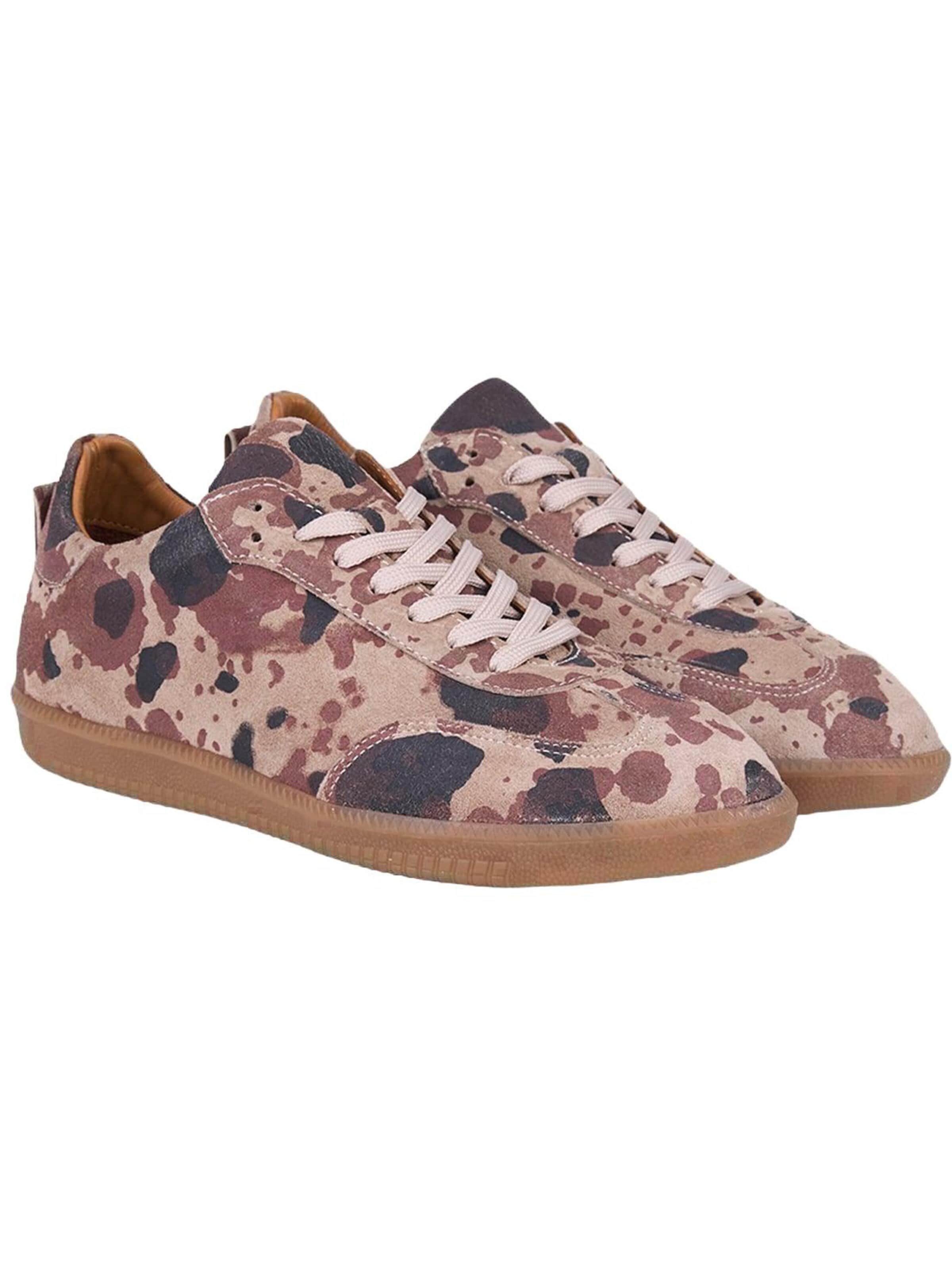 Desa - Zapatillas deportivas bajas 'DESA Damen-Sneaker aus bedrucktem Wildleder' en beige