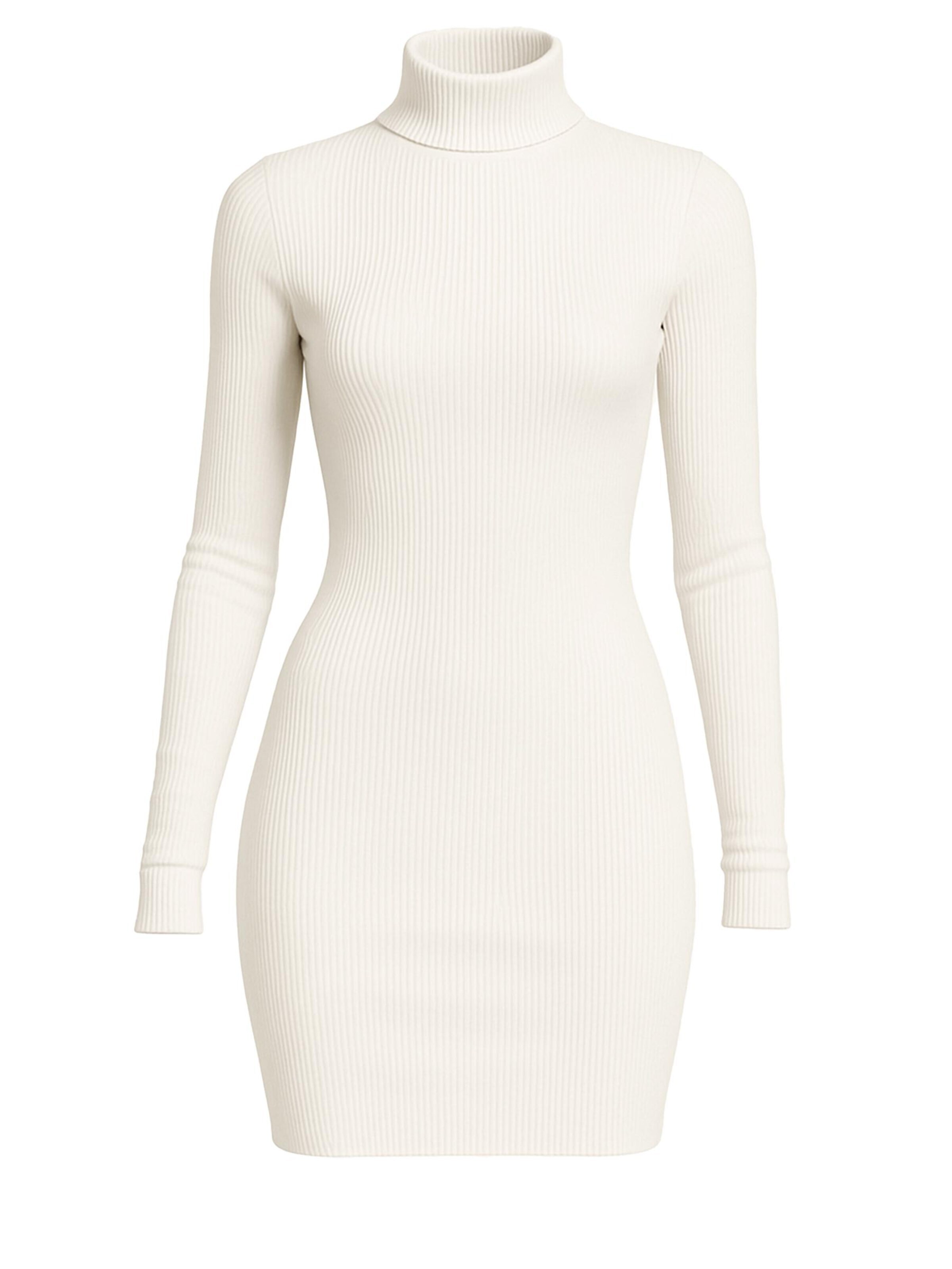 PANTHEROAR Obleka 'High Neck Mini Dress' v velikosti 34-36  | ecru barva, Prikaz izdelka