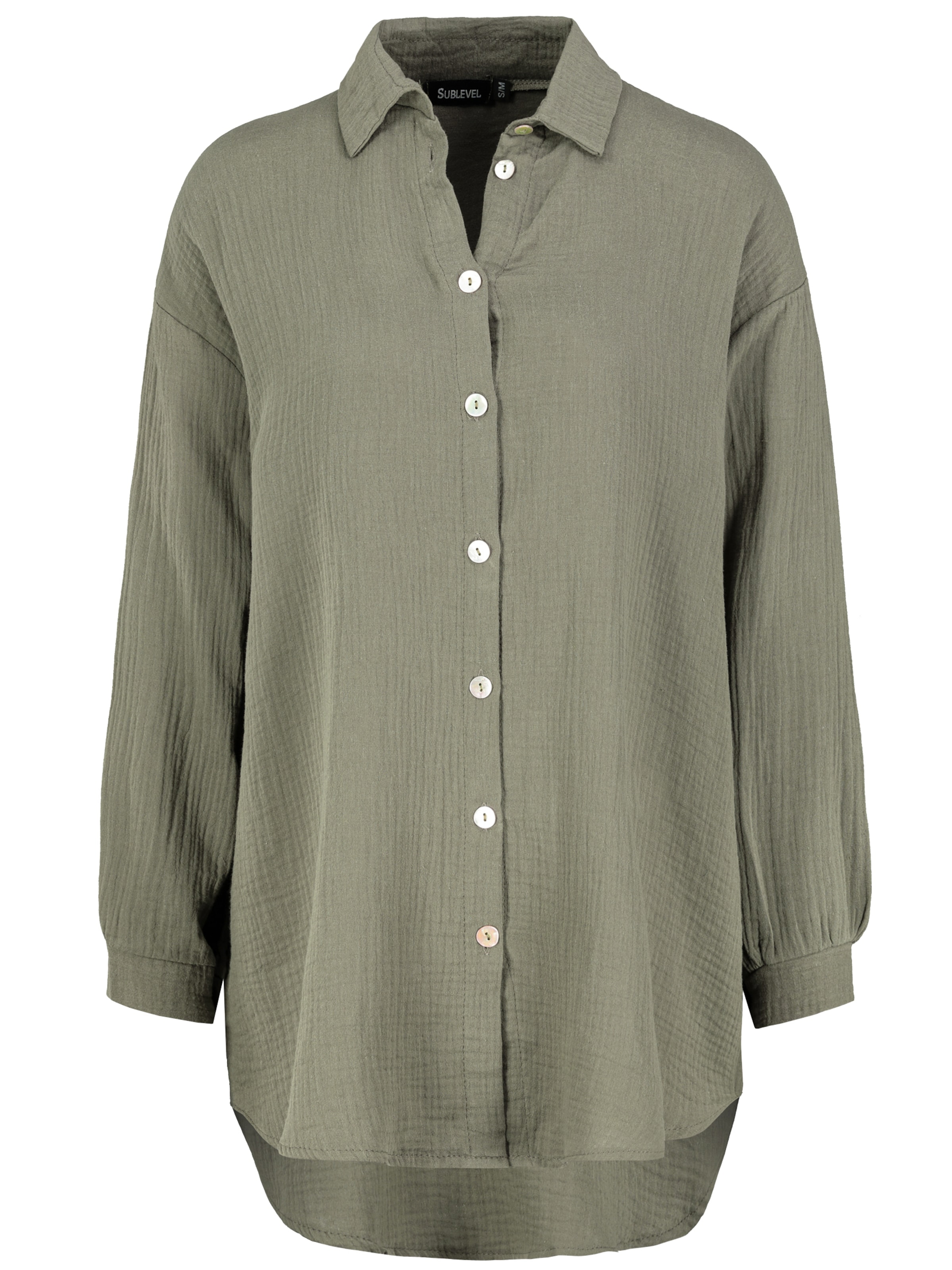 Sublevel Blouse in Groen: voorkant