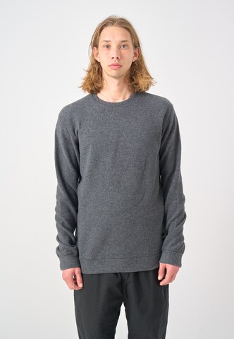 Cleptomanicx Sweatshirt 'Noitch' in Grau: Vorderseite