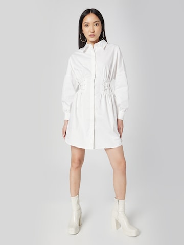 Katy Perry exclusive for ABOUT YOU Shirt Dress 'Mathilda' in White: front