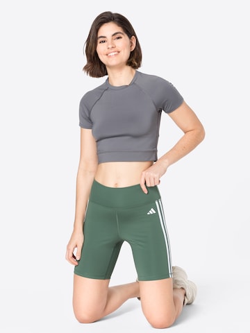 ADIDAS PERFORMANCE Skinny Sports trousers 'Essentials' in Green