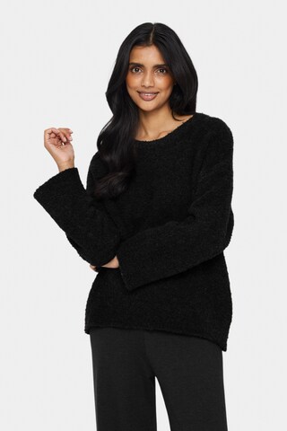 SAINT TROPEZ Pullover in Schwarz: Vorderseite