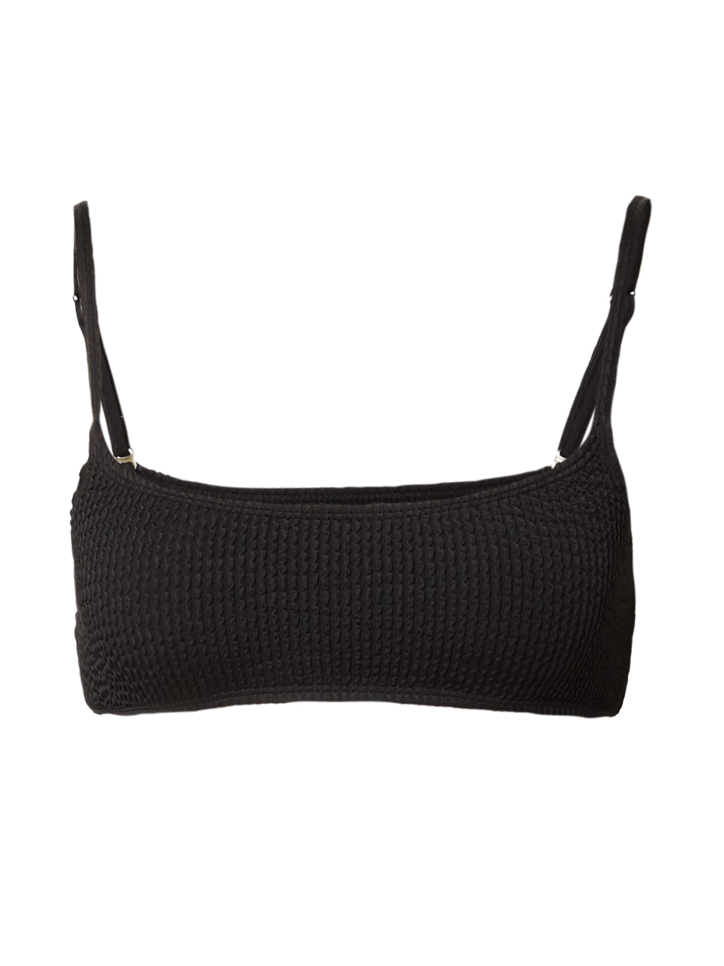 BeckSöndergaard - Bustier Top de bikini 'Audny Ezra' en negro: frente
