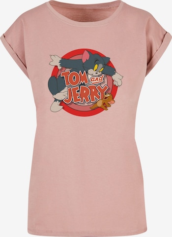 ABSOLUTE CULT Shirt 'Tom And Jerry - Classic Catch' in Roze: voorkant