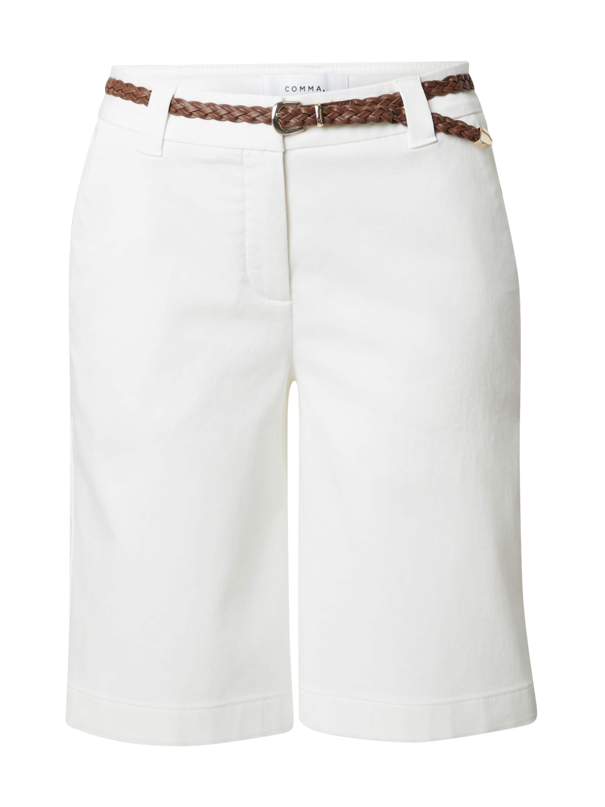 Loosefit Pantalon chino COMMA en blanc : devant