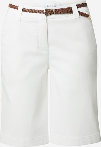 Loosefit Pantalon chino COMMA en blanc : devant