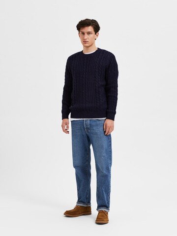 SELECTED HOMME Pullover 'Henry' in Blau