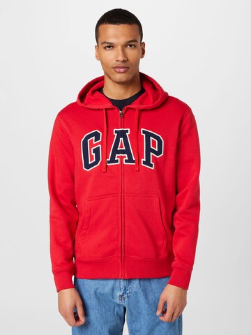GAP Sweat jacket 'HERITAGE' in Red: front