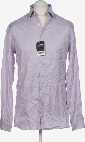 Van Laack Button Up Shirt in L in Purple: front