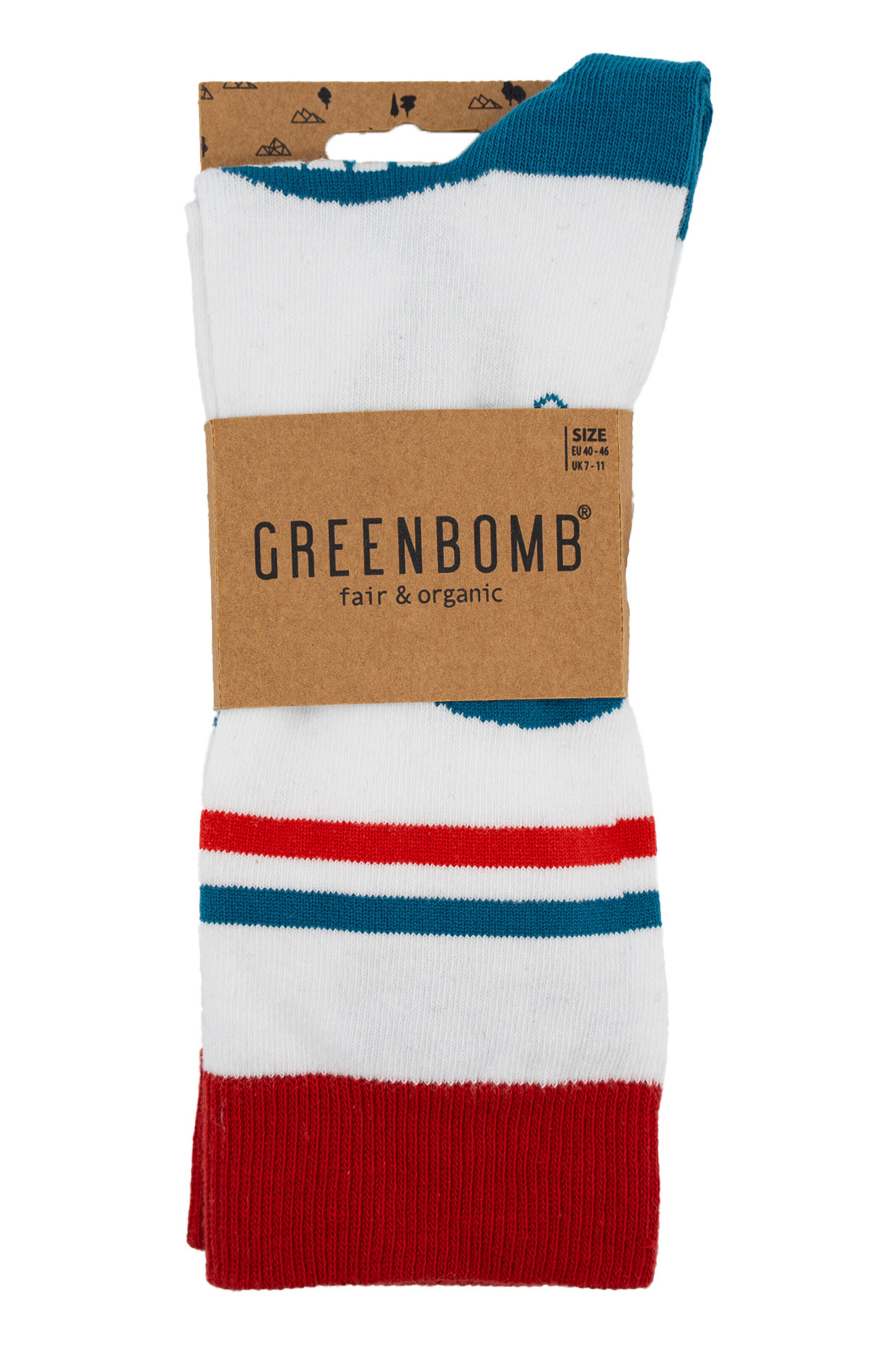 Calzino 'Bike Fly High' di GREENBOMB in bianco