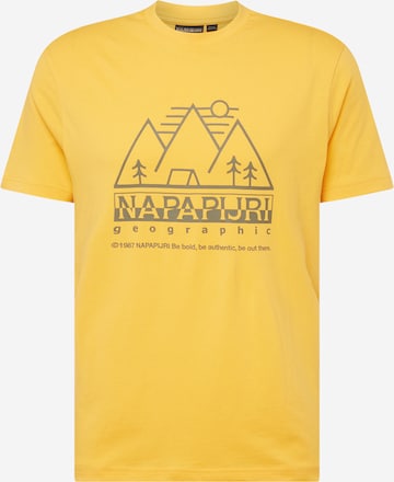 NAPAPIJRI Shirt 'FABER' in Geel: voorkant