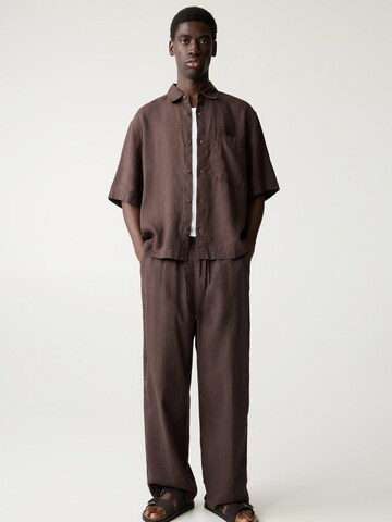 Pull&Bear Baggy Broek in Bruin