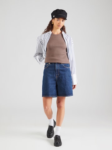 TOMMY HILFIGER Stick felső - barna