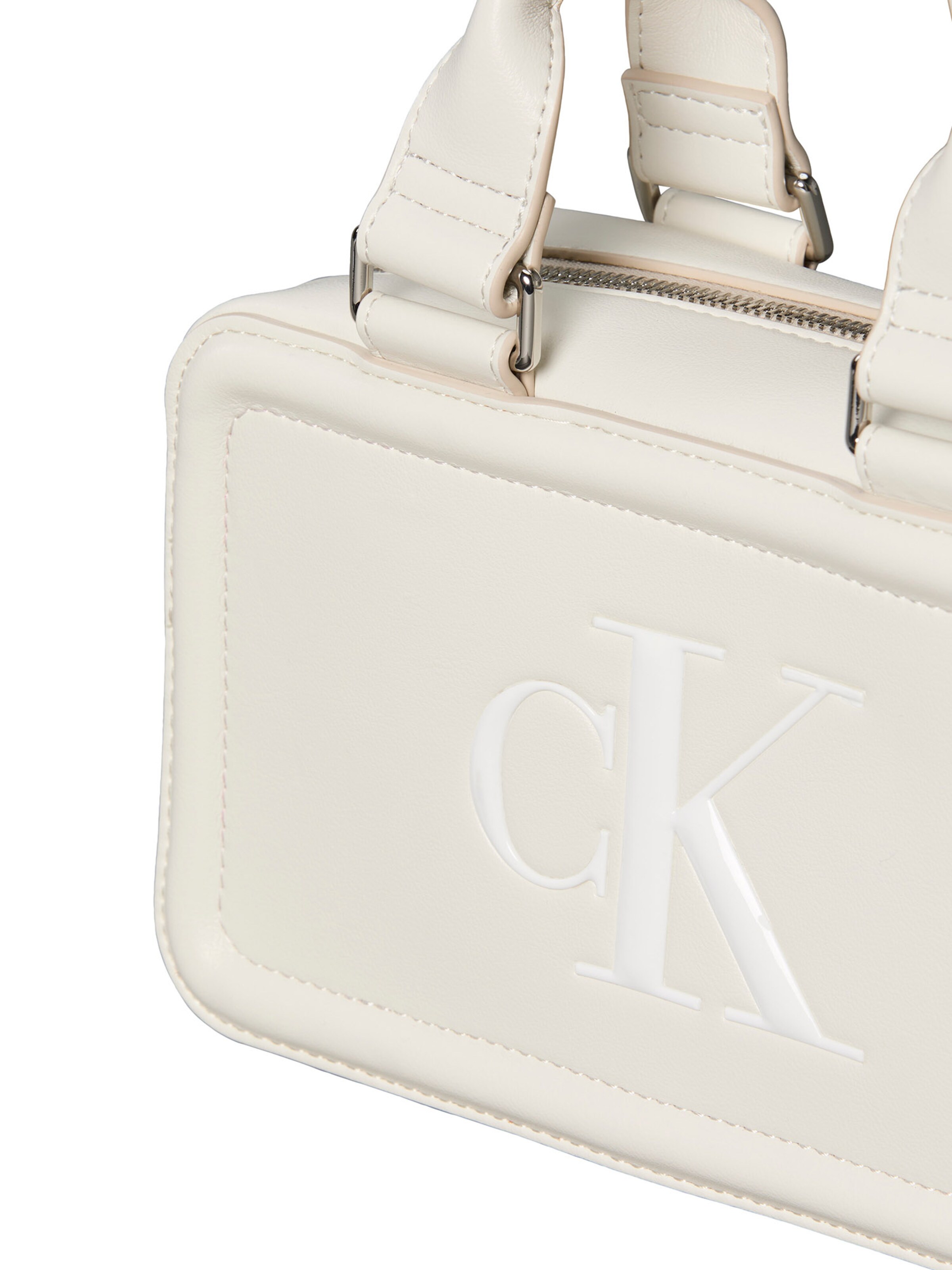 balta Calvin Klein Rankinė 'BOLD ELONGATED MINI'