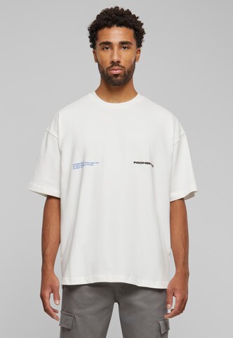 T-Shirt 'Abstract' Prohibited en blanc : devant