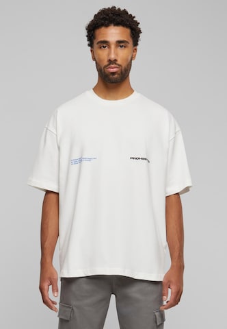 Prohibited Shirt 'Abstract' in White: front