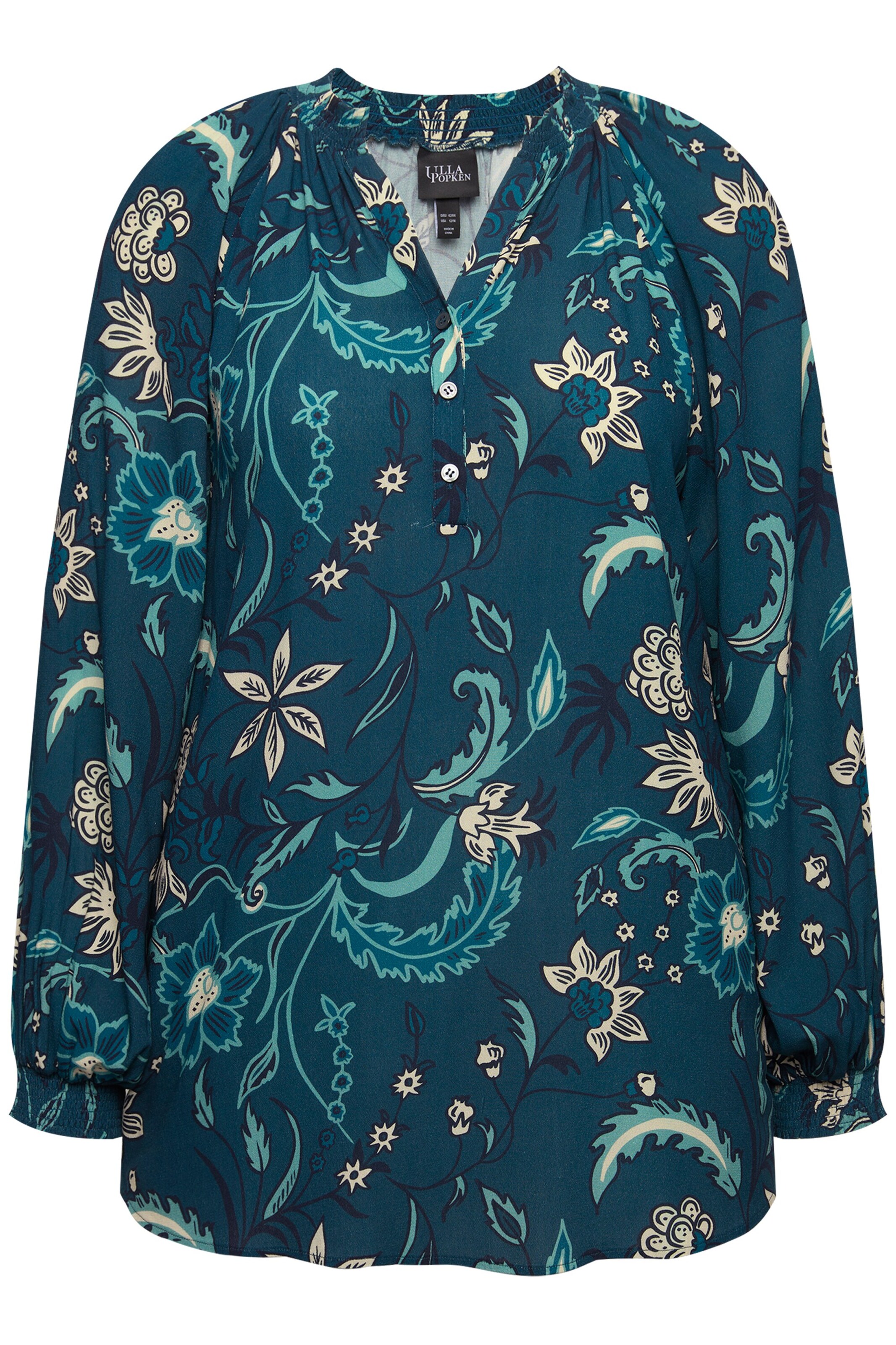 Ulla Popken Bluse in Blau: Vorderseite