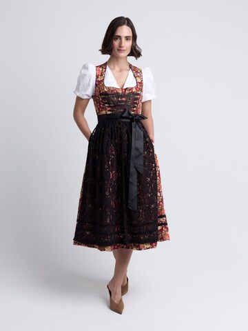 Rißberg Dirndl in Schwarz: Vorderseite