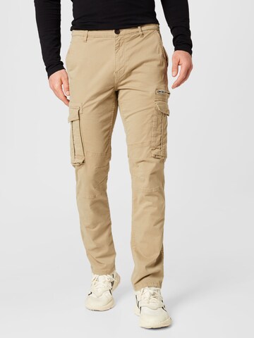 Petrol Industries Regular Cargo Pants in Brown: front