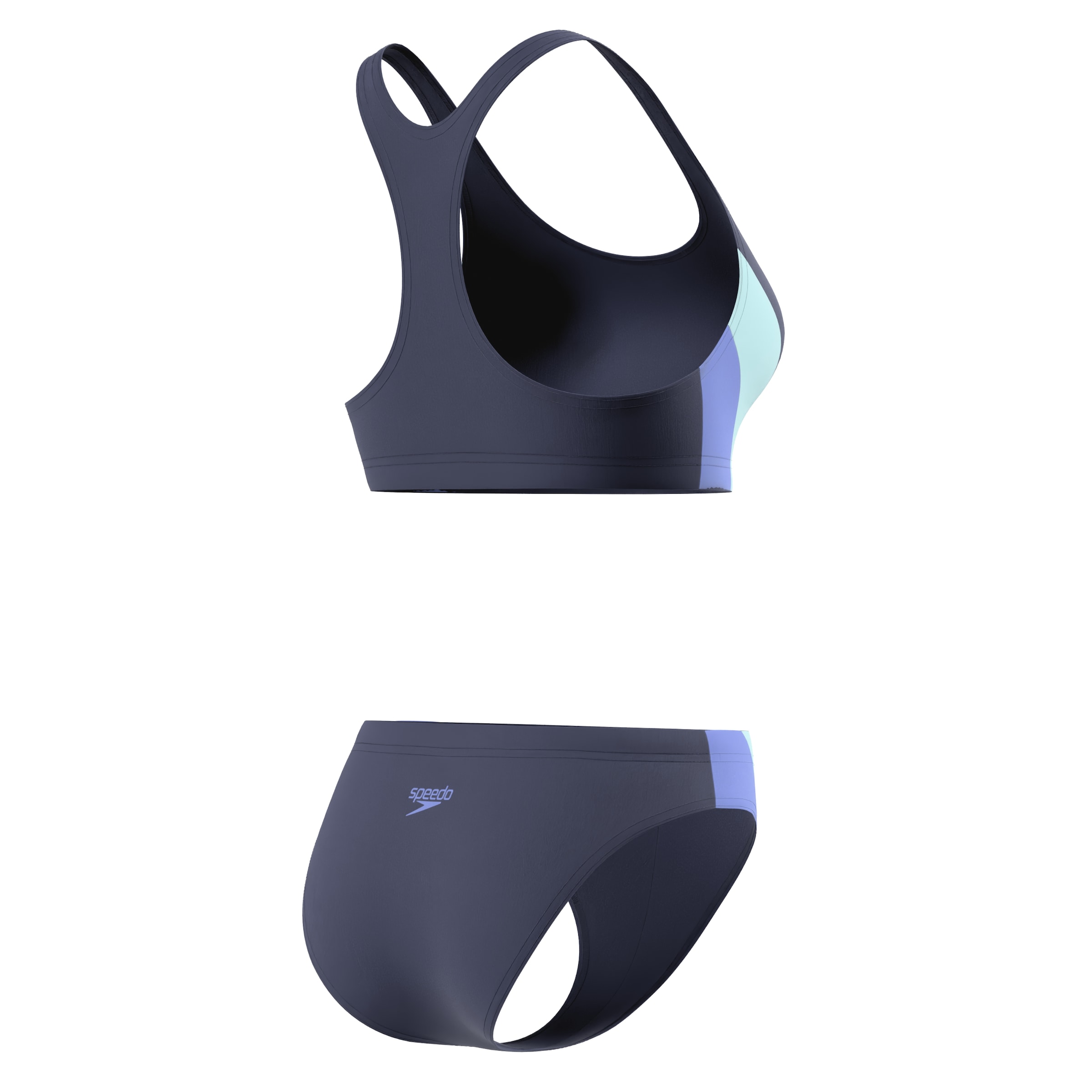 SPEEDO Bustier Sportbikini in Blau