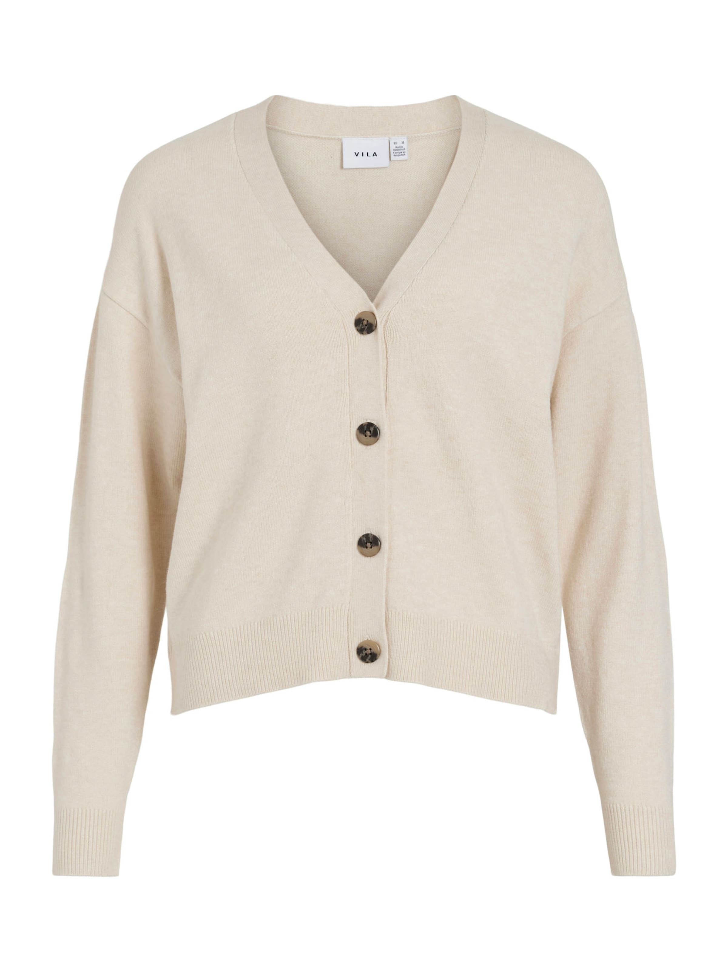 VILA Вязаная кофта 'VIRIL' в Белый: спереди