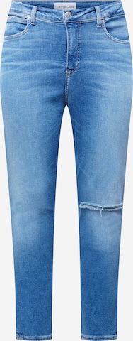 Calvin Klein Jeans Curve Jeans in Blauw: voorkant