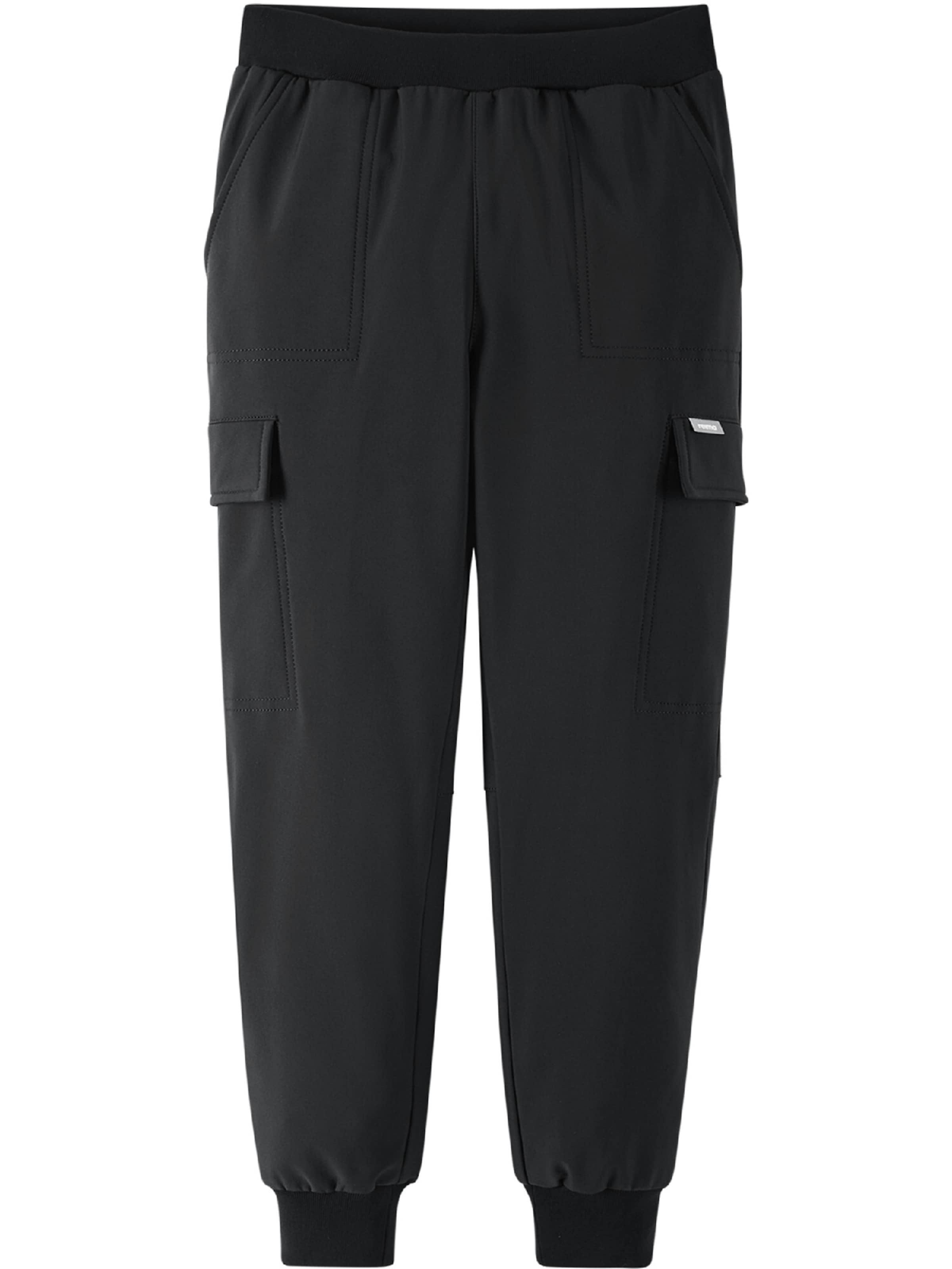 Reima Regular Outdoor trousers in Black: front