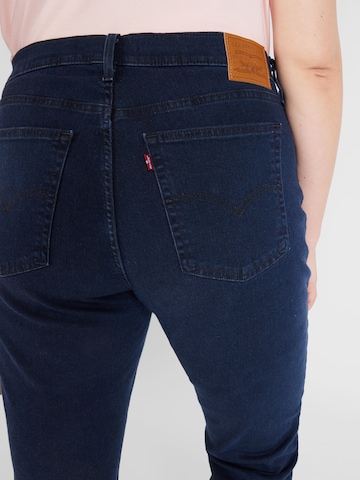 Levi's® Plus Normalny krój Jeansy '724 PL HR Straight' w kolorze niebieski