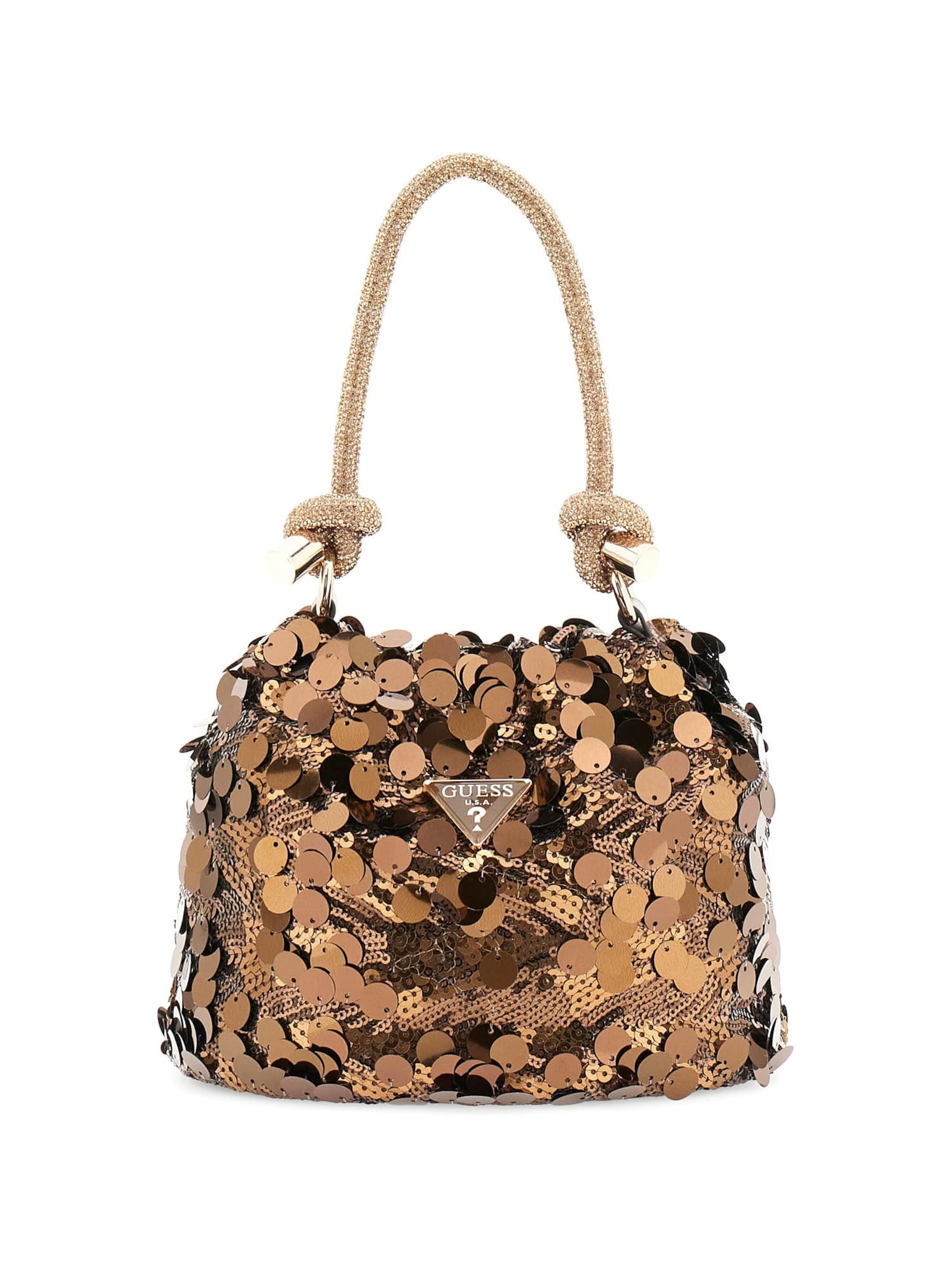 Borsa a mano 'Holiday Shine' GUESS di colore bronzo, Visualizzazione prodotti