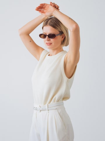 Cardigan 'Knitted Vest' Honest Basics en blanc