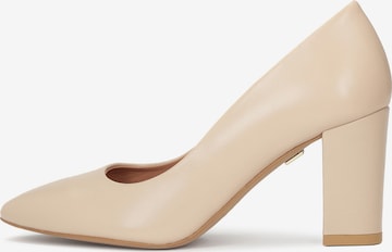 Kazar - Zapatos con plataforma en beige: frente