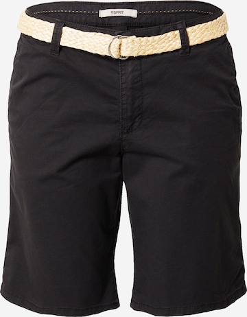 ESPRIT - Pantalón chino en negro: frente