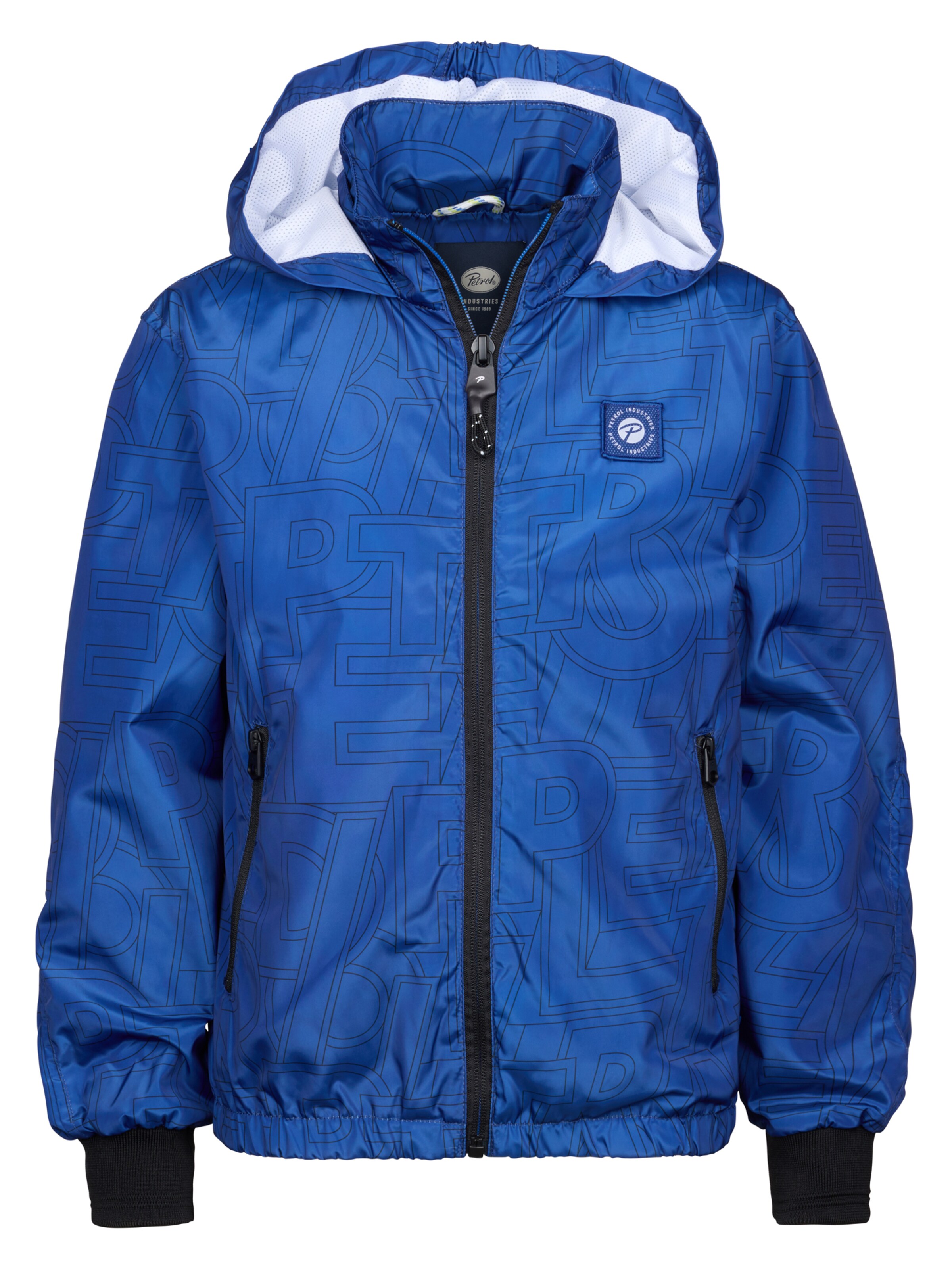 Petrol Industries Tussenjas 'Crystal' in de kleur Blauw / Wit, Productweergave