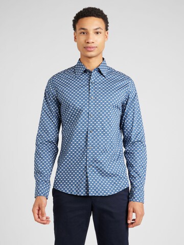 Michael Kors Regular fit Button Up Shirt in Blue: front