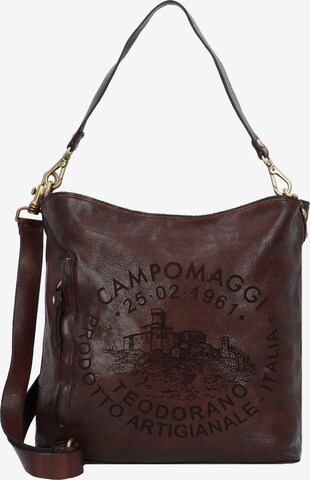 Sac bandoulière Campomaggi en marron : devant