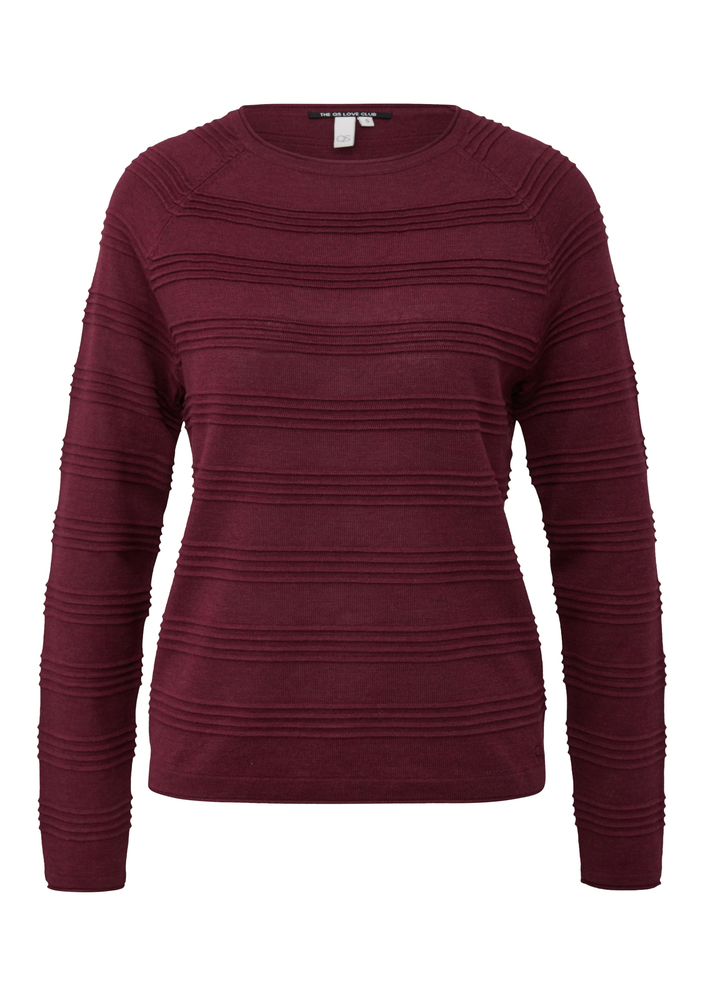 QS Pull-over en L en bordeaux, Vue avec produit