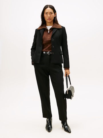 TOMMY HILFIGER regular Παντελόνι με τσάκιση σε μαύρο