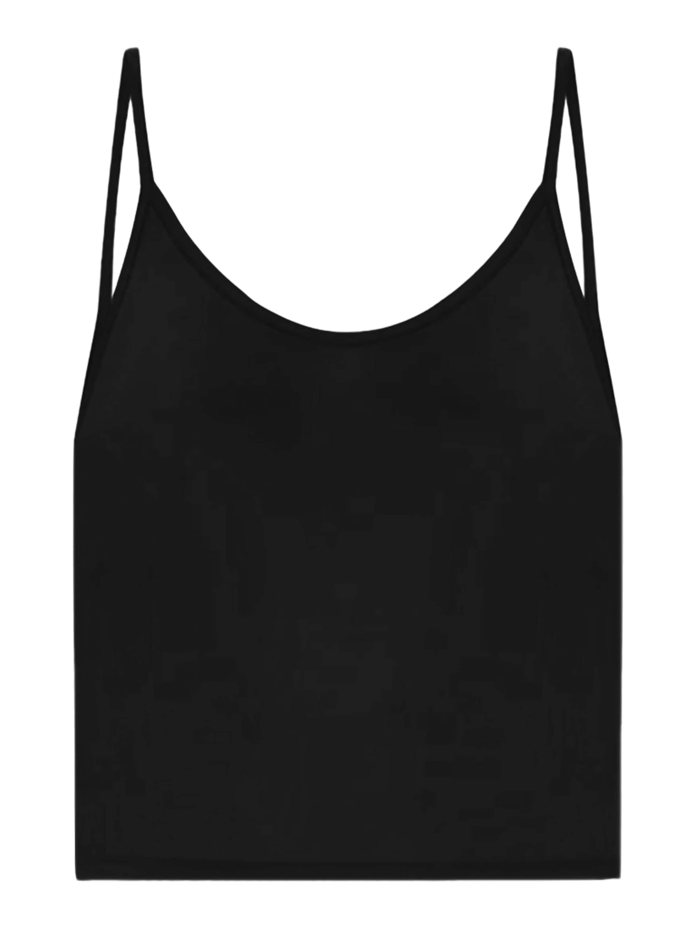 No Matter What Top in Schwarz: Vorderseite