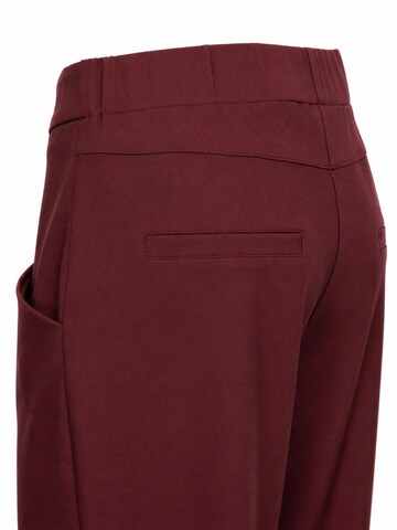 &co woman Regular Trousers '&Co woman Pris Heavy Burgundy' in Red