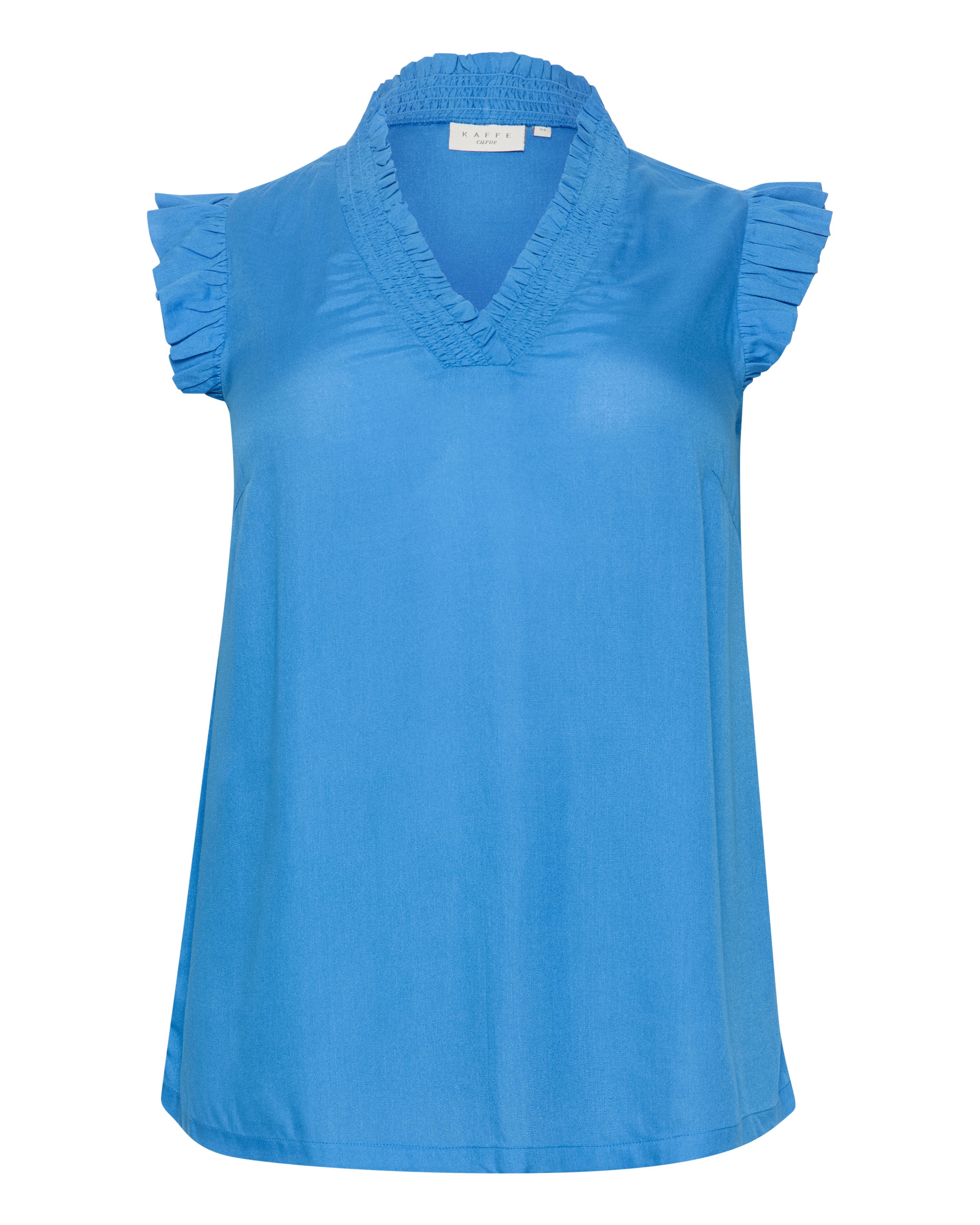 KAFFE CURVE Blúzka 'Dahlie' - Modrá: predná strana
